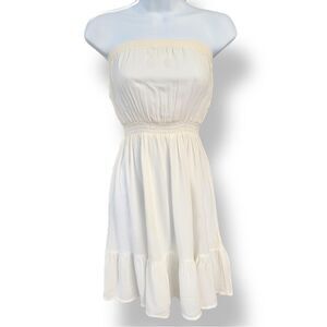 Divided by H&M White Strapless Ruffle Sundress/Cover Up | Women’s 4